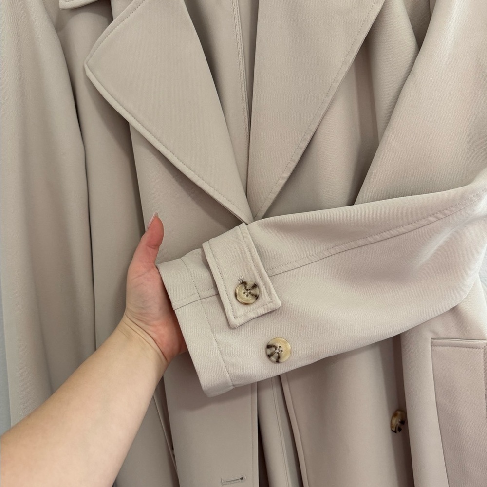 Bagatelle Beige Double-Breasted Trench Coat - Picture 6 of 10